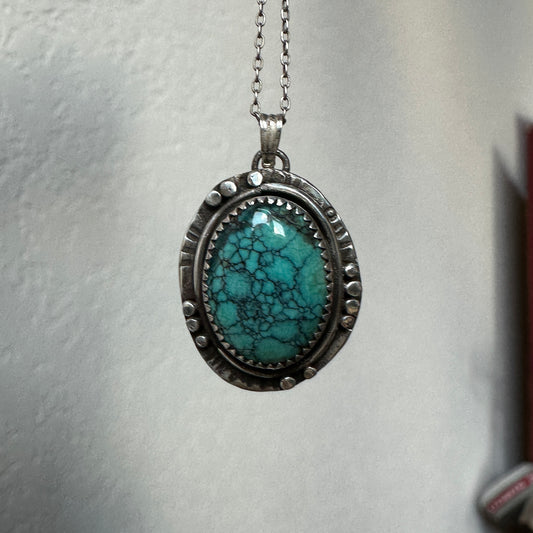 Rugged Ocean Floor Turquoise Pendant